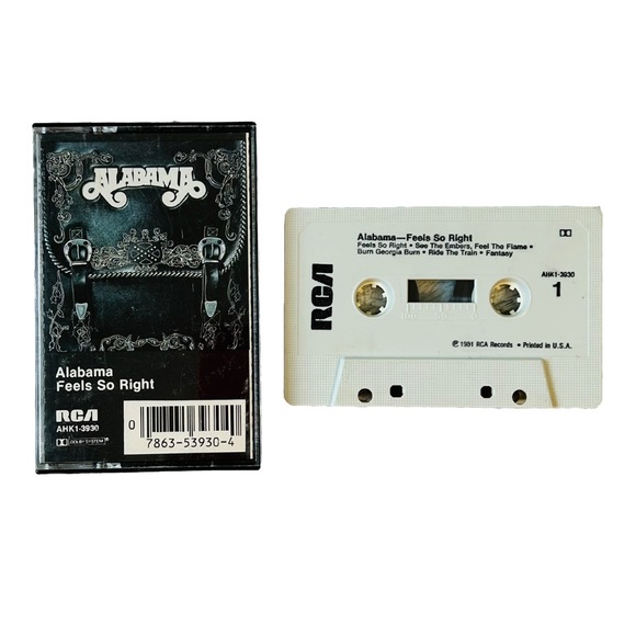 Vintage-1981-RCA Records- Alabama- “Feels So Right” -Cassette Tape-Country-Used - Picture 3 of 4